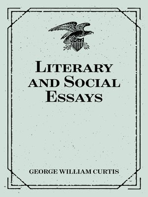 cover image of Literary and Social Essays